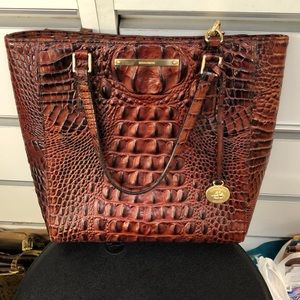 Brahmin pecan purse with cross body strap